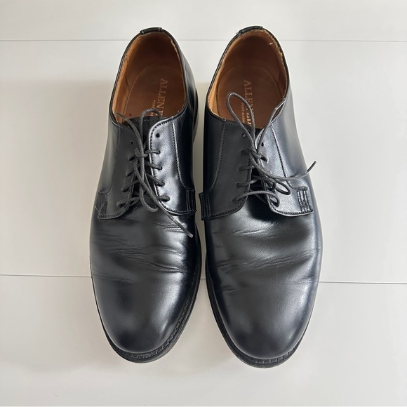Allen Edmonds Men's Whitney Plain Toe Derby Oxford Shoes in Black Color sz 9.5 - Picture 2 of 15